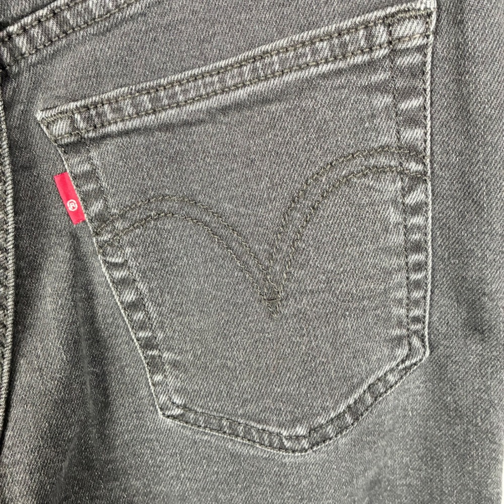 NWT Levi Ribcage Bell Women 26 Dark Gray High Waisted Flare Festival Boho Casual - Picture 8 of 16